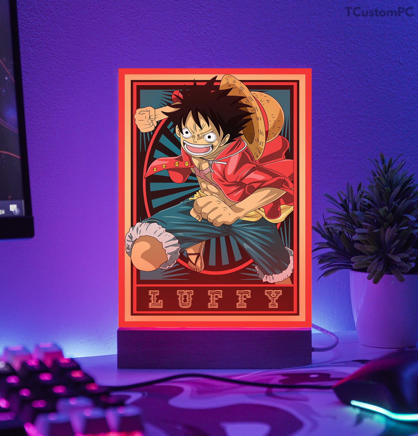 TC-Lamp Anime de uma peça - Luffy