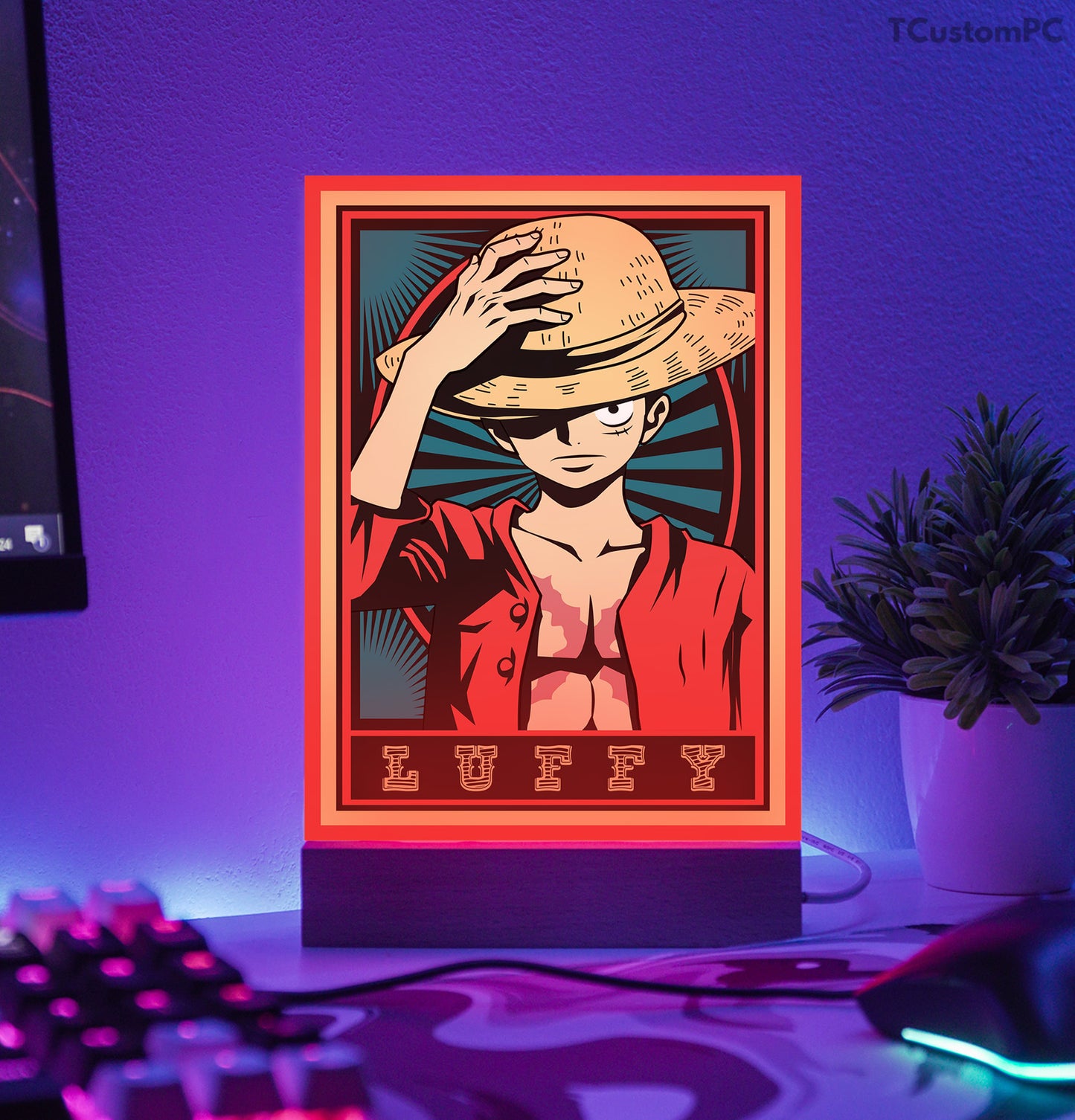 TC-Lamp Anime de uma peça - Monkey D Luffy