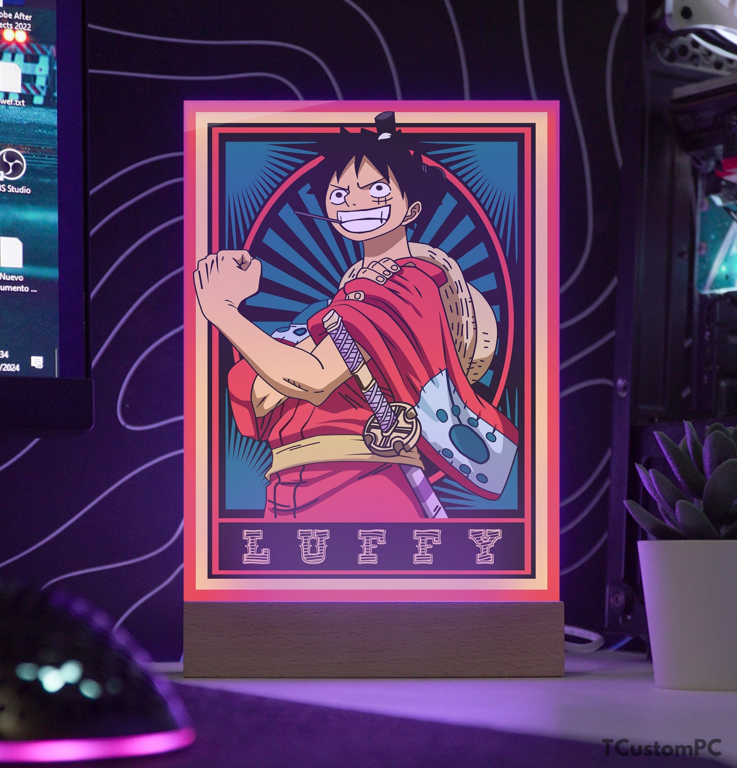 TC-Lamp One piece anime - monkey d luffy (2)