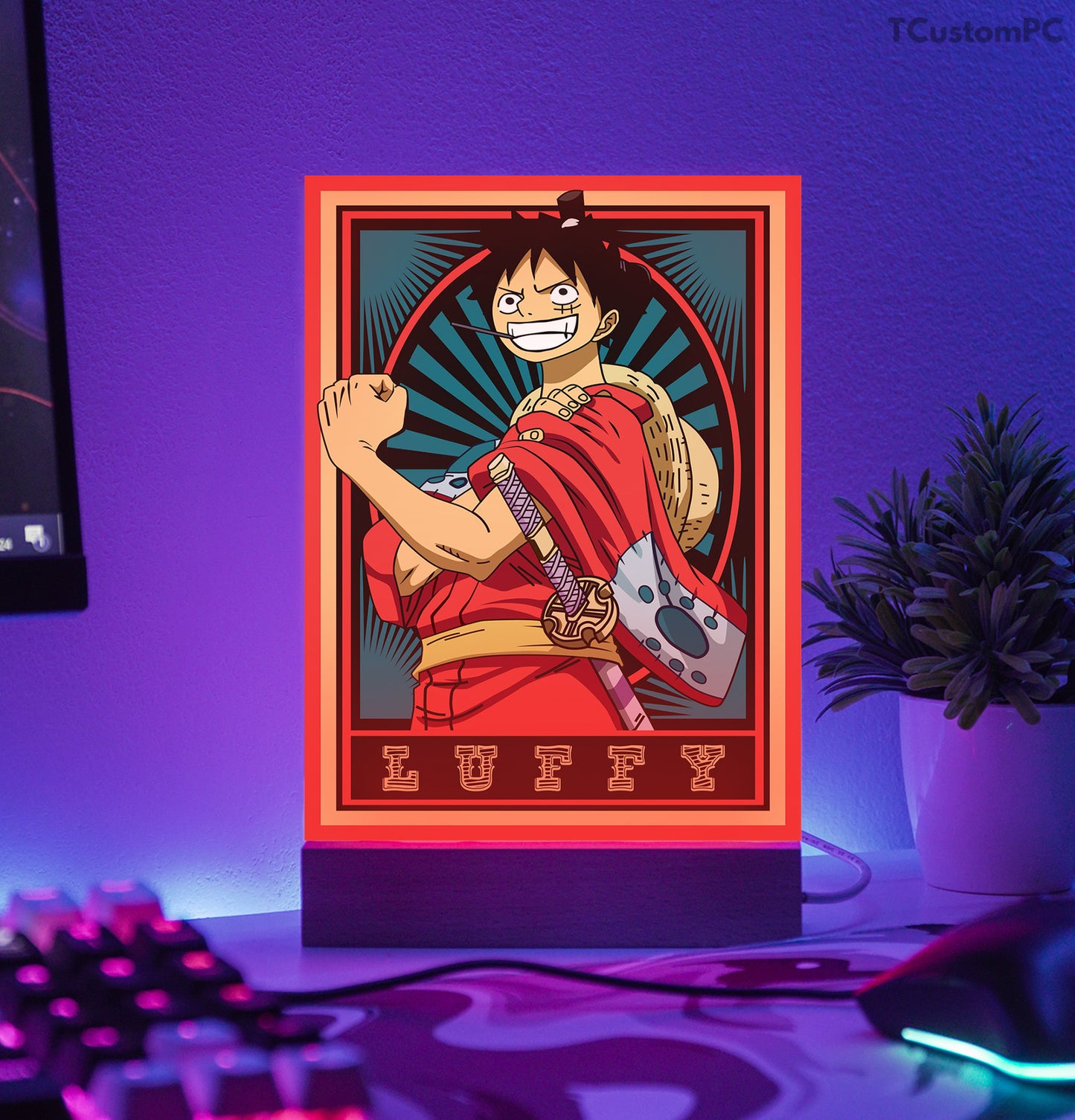 TC-Lamp One piece anime - macaco d luffy (2)