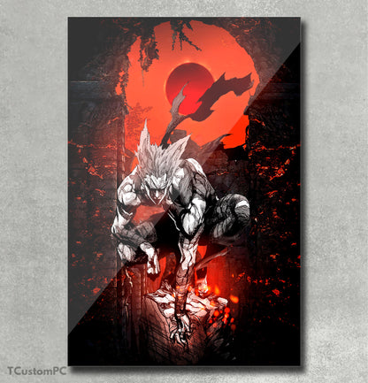 Pintura de um monstro anti-herói de um soco garou ultimate fighter