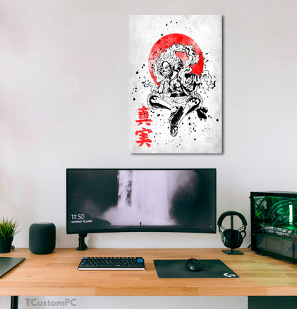 Oni Luffy G5 red sun painting