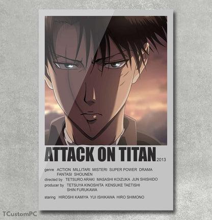 Pintura POSTER coleção attack on titan