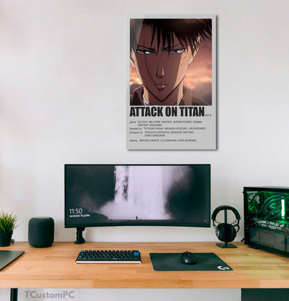 Pintura POSTER coleção attack on titan