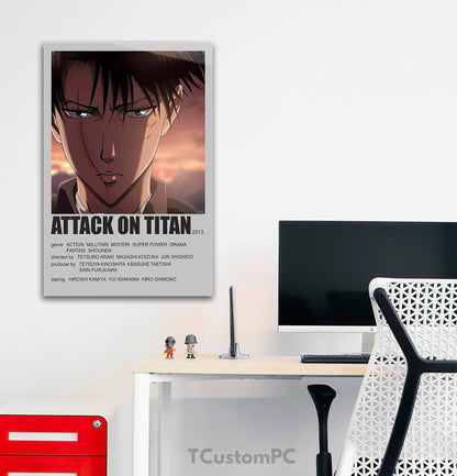 Pintura POSTER coleção attack on titan