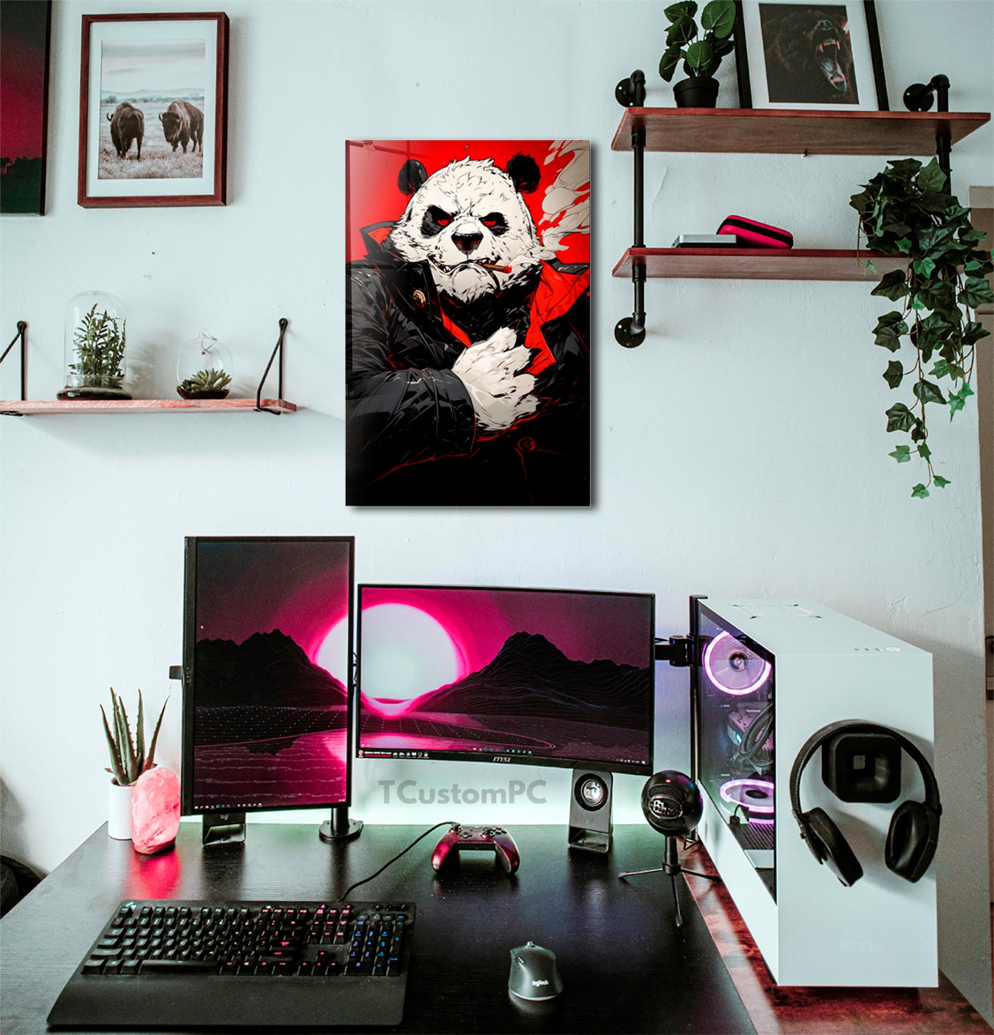 Cuadro Panda Vector