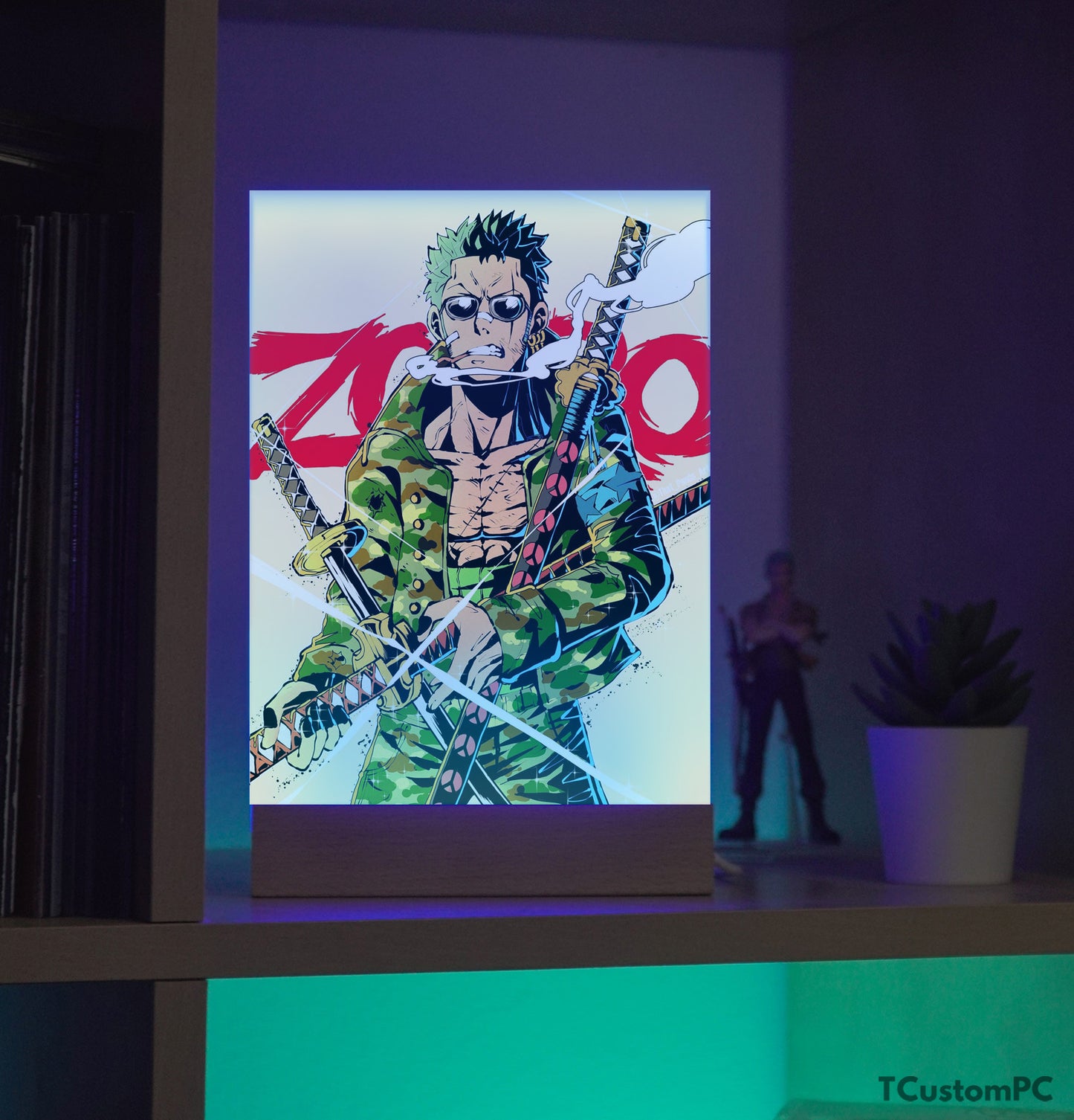 TC-Lamp Caçador de Piratas Zoro Uma Peça