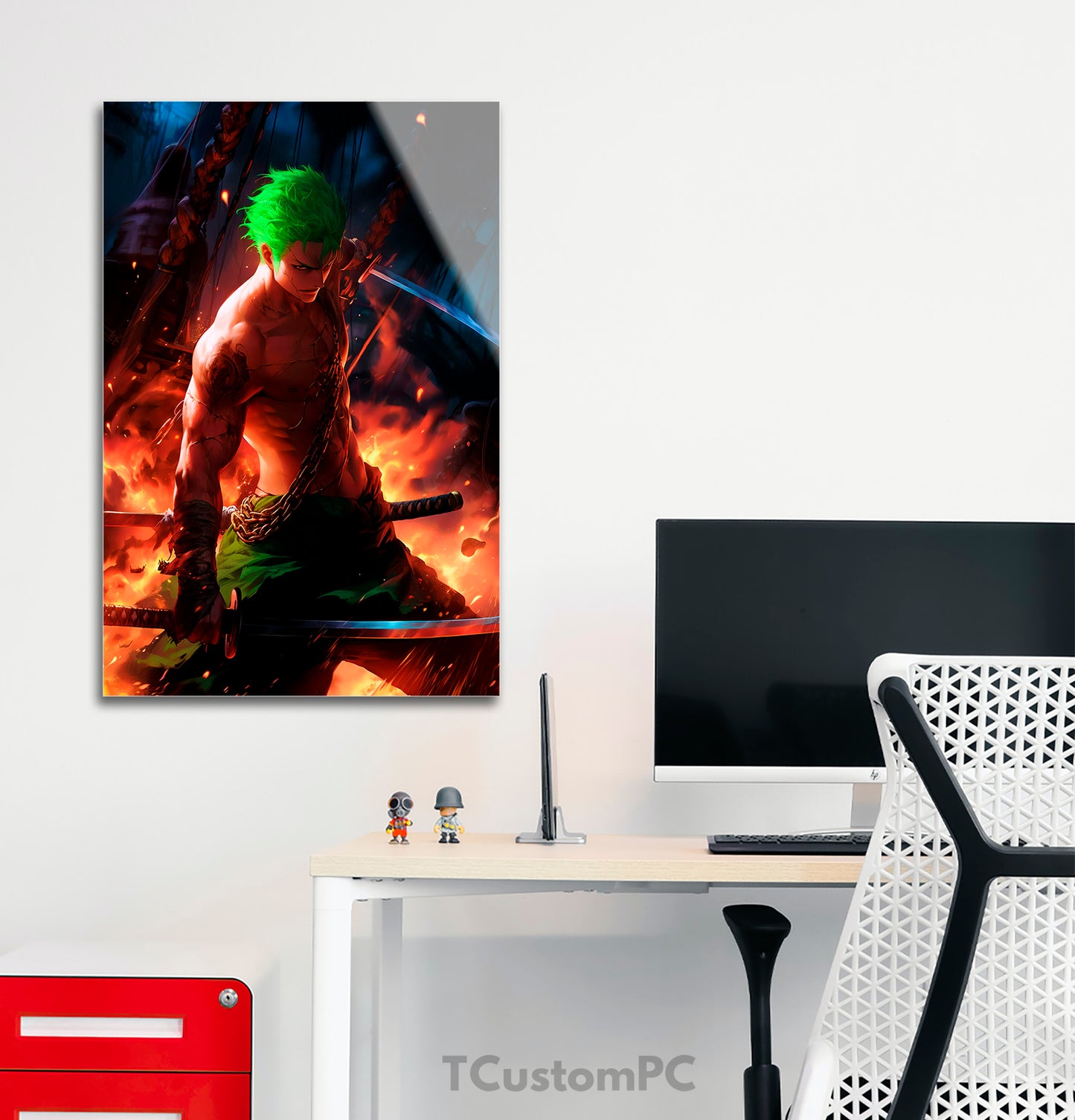 Pintura do caçador de piratas Zoro