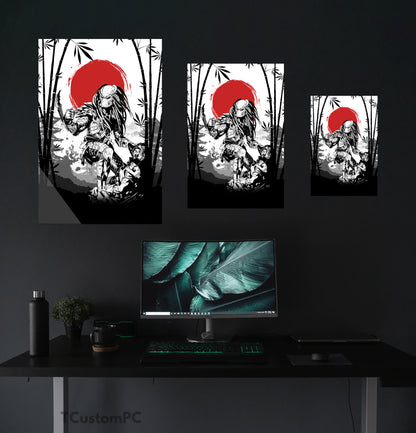 Predator Movie Japainase Style painting