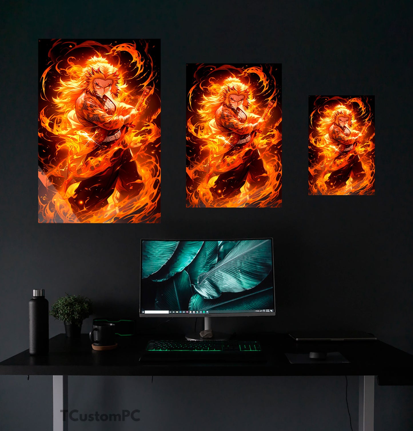 Rengoku Fire aura painting