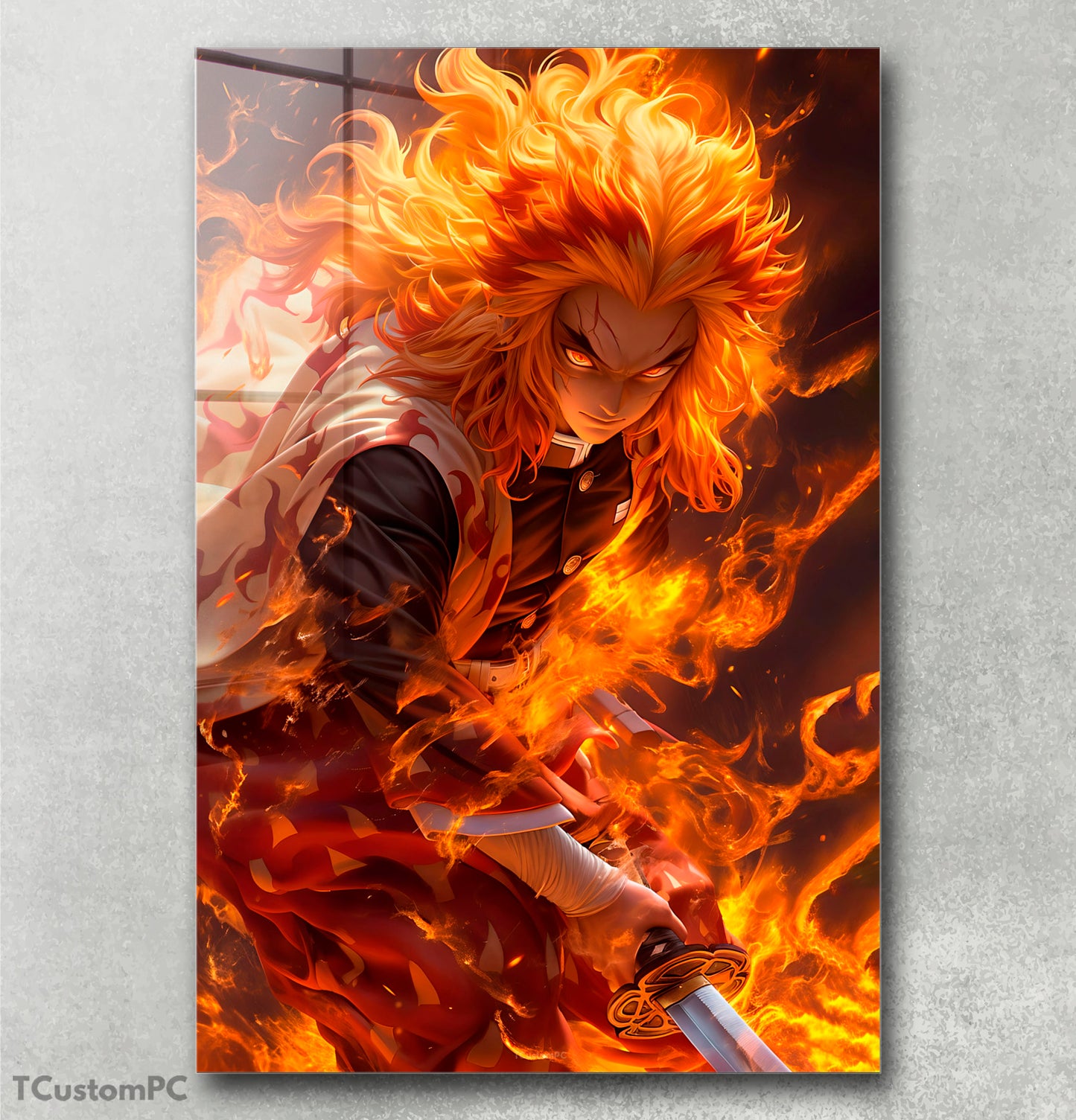 Pintura radiante de Rengoku