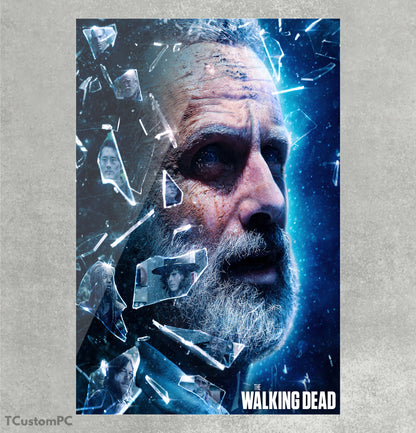 Arte de vidro facial em close de Rick x3