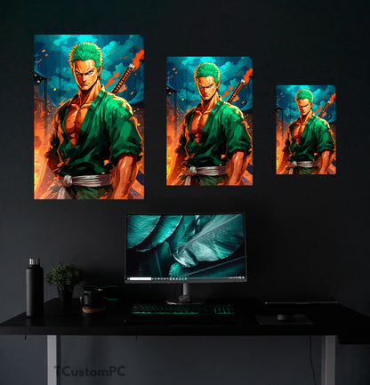 Roronoa Zoro Pintura zangada