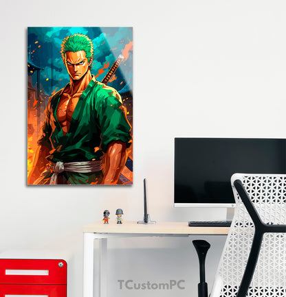 Pintura irritada de Roronoa Zoro