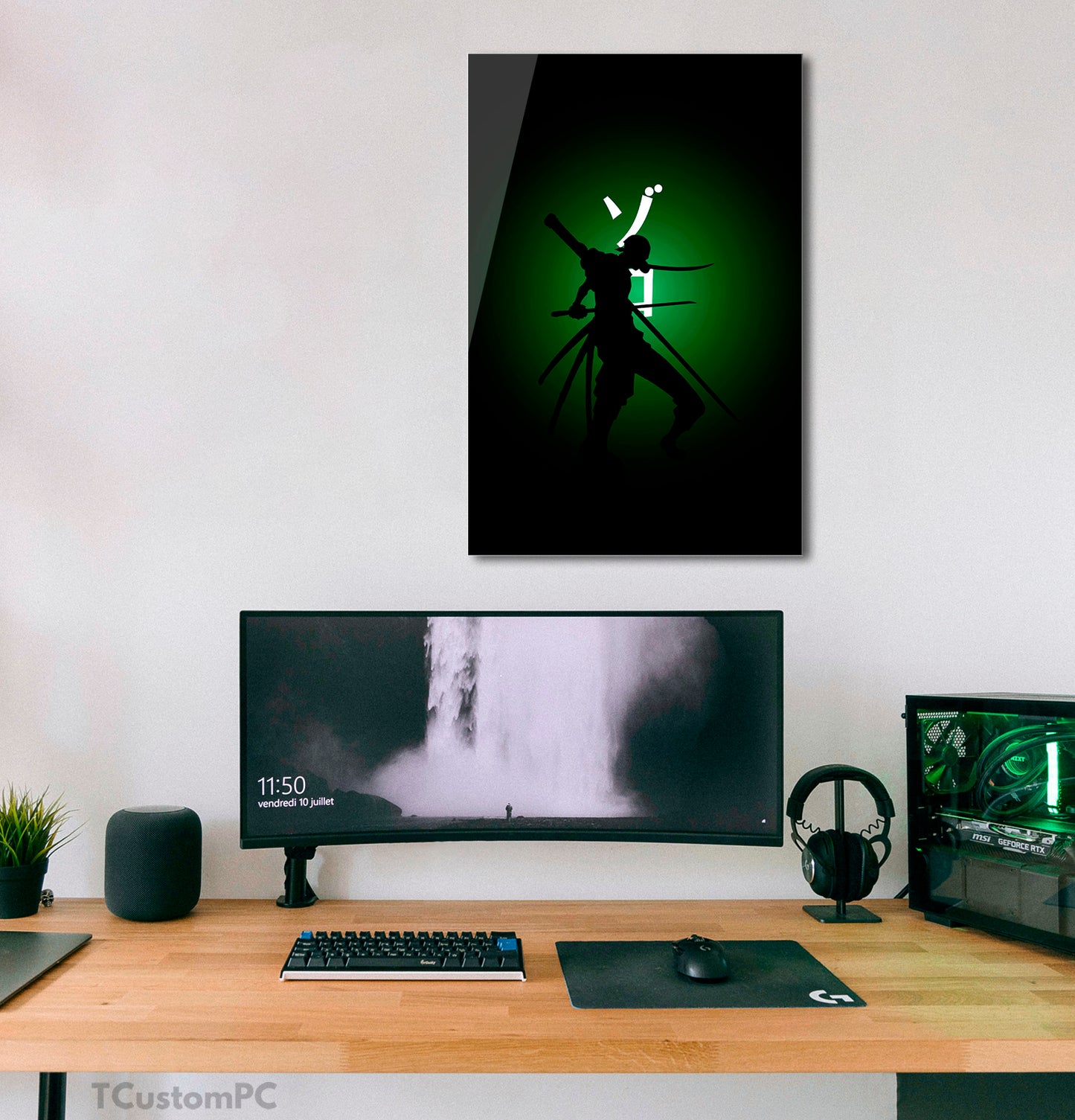 Roronoa Zoro Neon painting