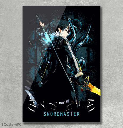 SWORDMASTER1 Pintura de Kirito Sword Art Online