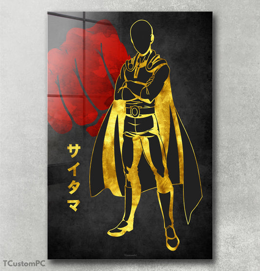 Saitama Red Golden painting