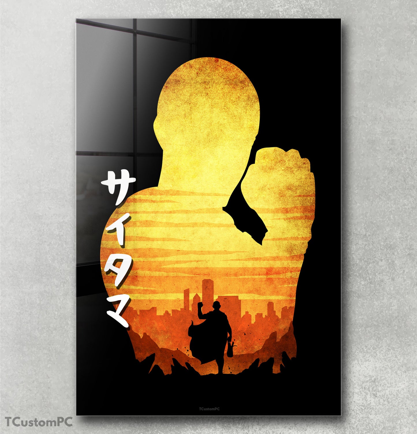 Saitama Minimalist Silhouette painting