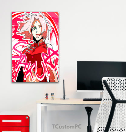 Sakura painting, Naruto