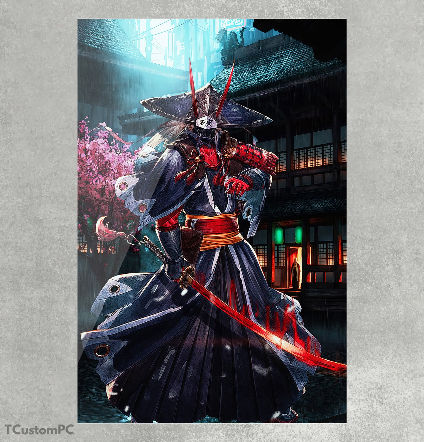 Samurai Fire Oni Painting