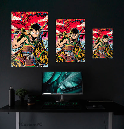 Pintura de Samurai Luffy One Piece