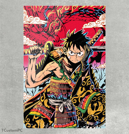 Pintura de Samurai Luffy One Piece