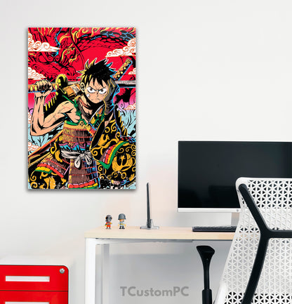 Pintura de Samurai Luffy One Piece