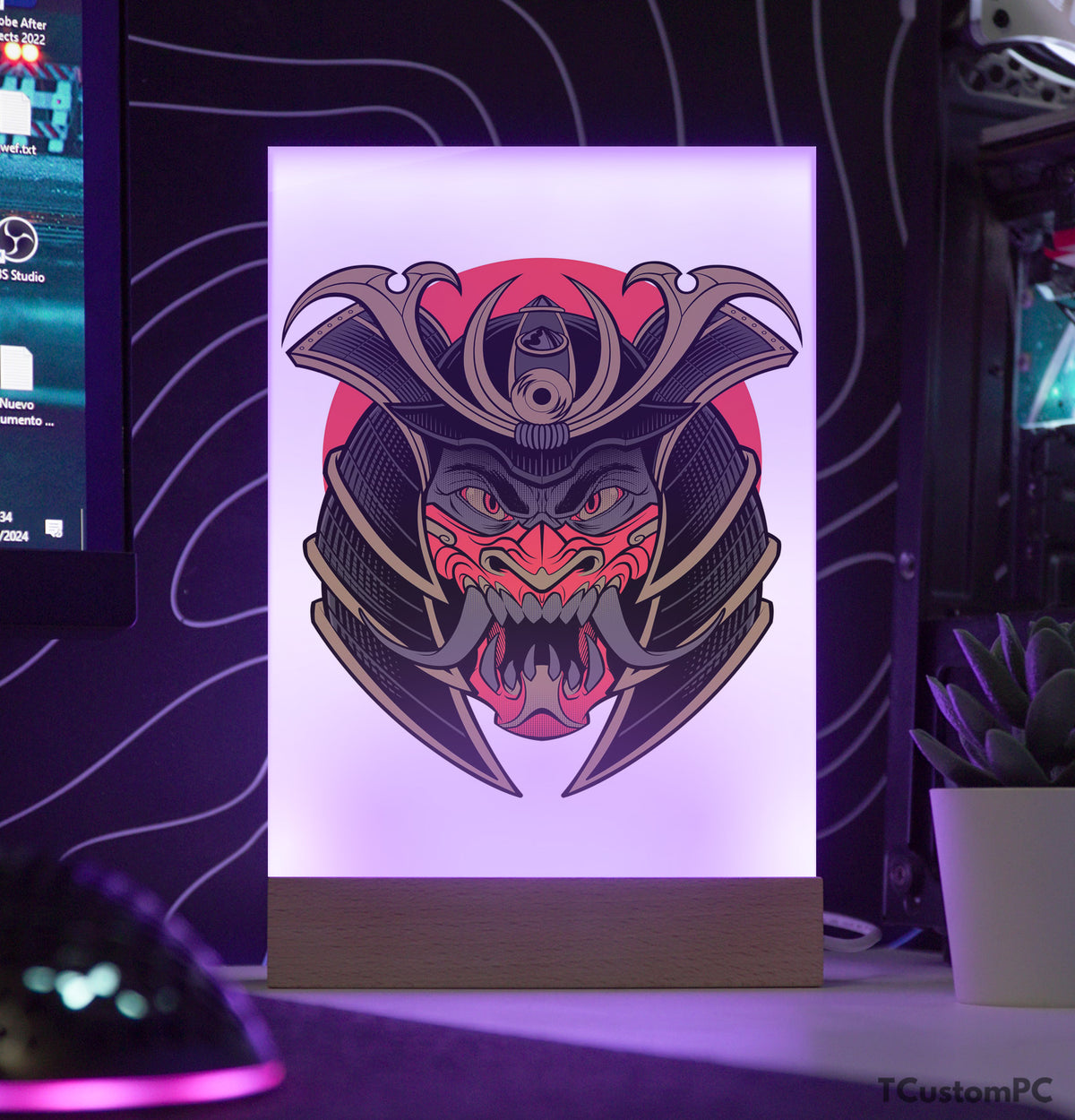 Led Design Samurai TC Lamp Samurai Mask, LÁMPARA LED RGB con Nuevos Diseños de Anime, de ...