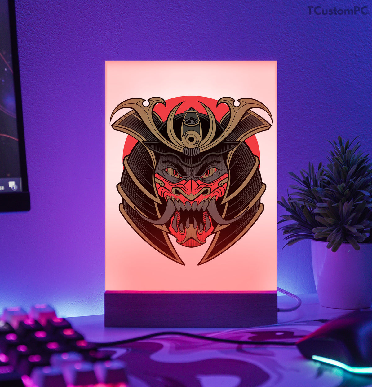 Led Design Samurai TC Lamp Samurai Mask, LÁMPARA LED RGB con Nuevos Diseños de Anime, de ...