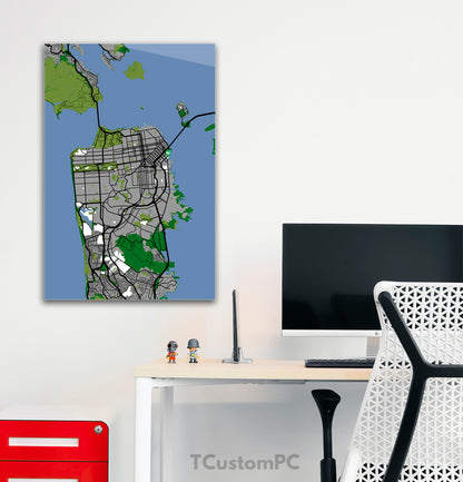 San Francisco Map300 painting