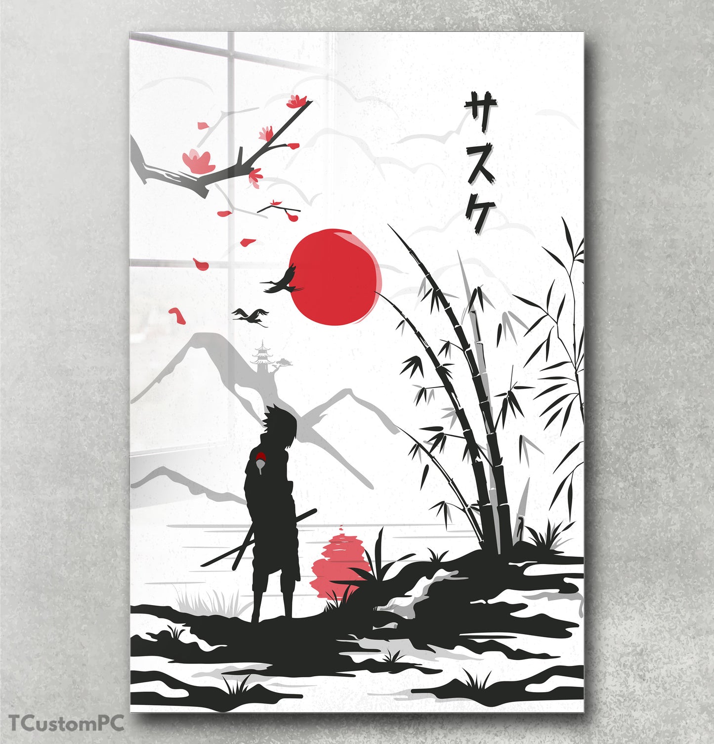 Pintura estilo Sasuke Uchiha Japainase