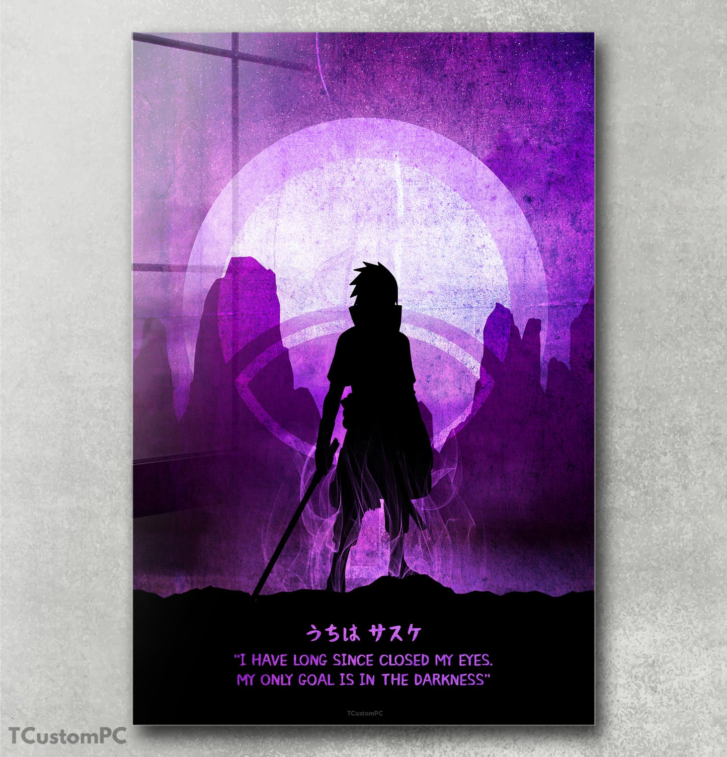 Sasuke Silhouette Moon painting