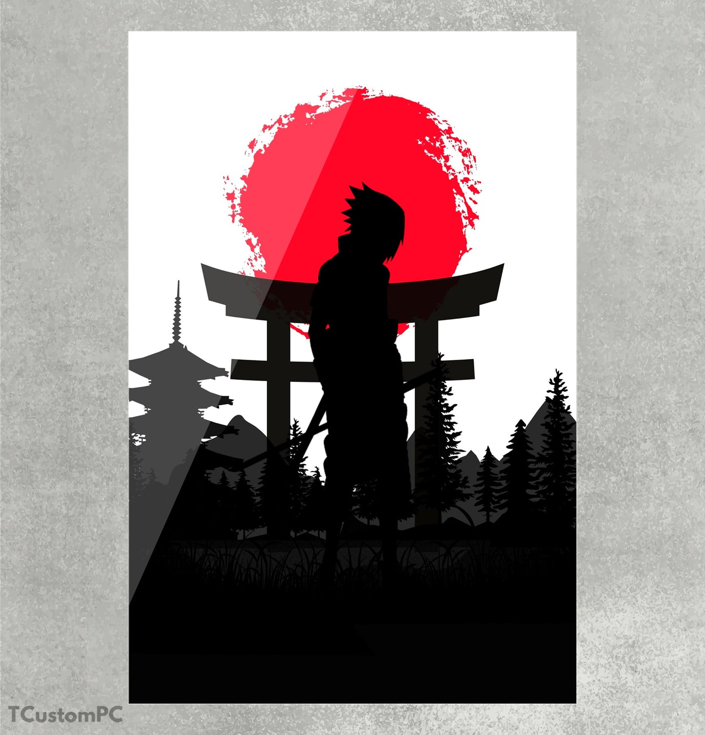 Cuadro Sasuke Vh red sun