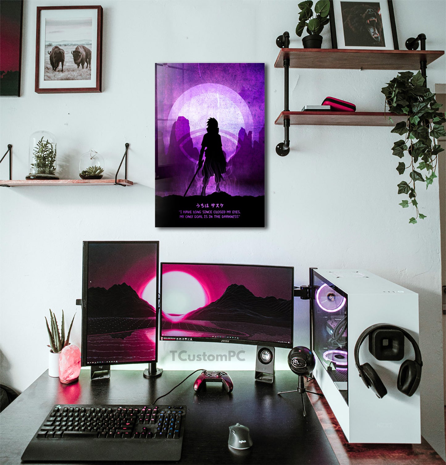 Sasuke Silhouette Moon painting