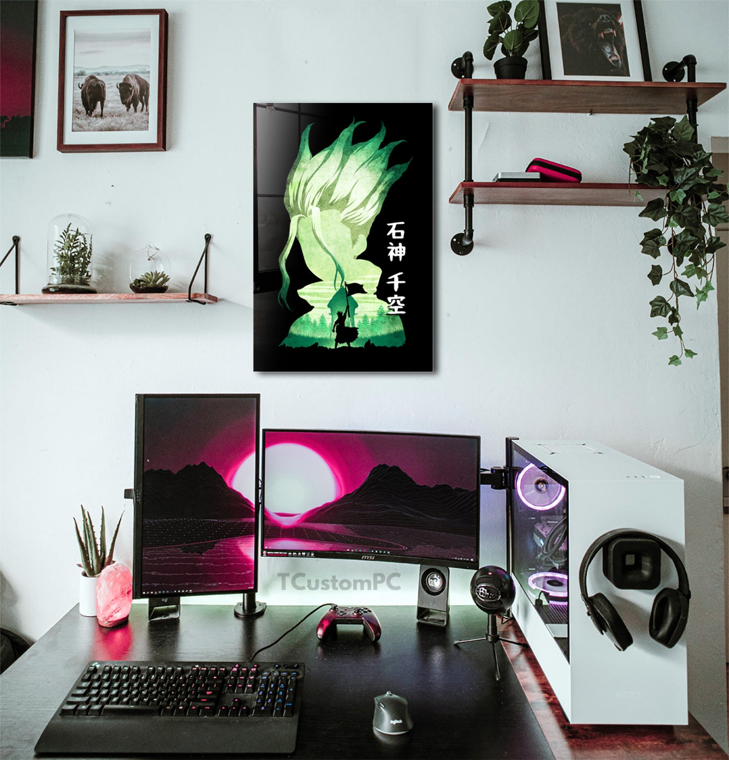 Senku Minimalist Silhouette painting