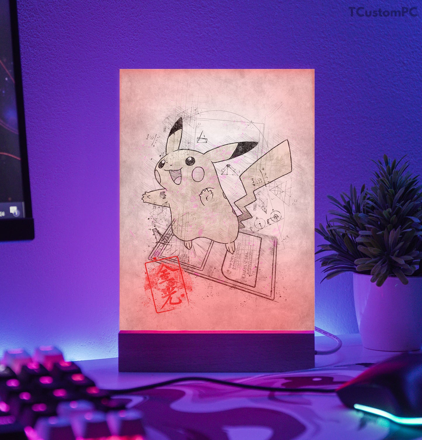 TC-Lamp Sketch Card 24 Pikachu