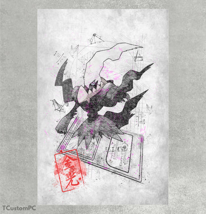 Cartão de desenho 25 Pintura Darkrai