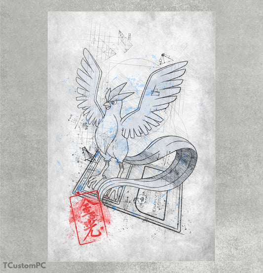 Sketch Card 29 Articuno painting