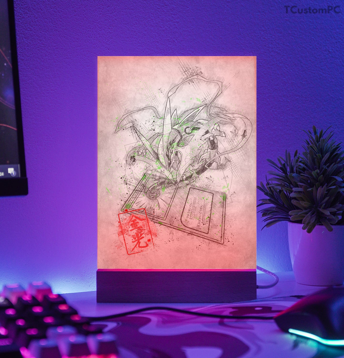 TC-Lamp Sketch Card 4 Rayquaza pokemon