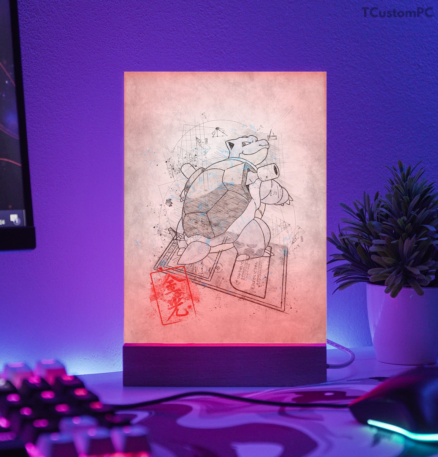 TC-Lamp Sketch Card 8 Blastoise