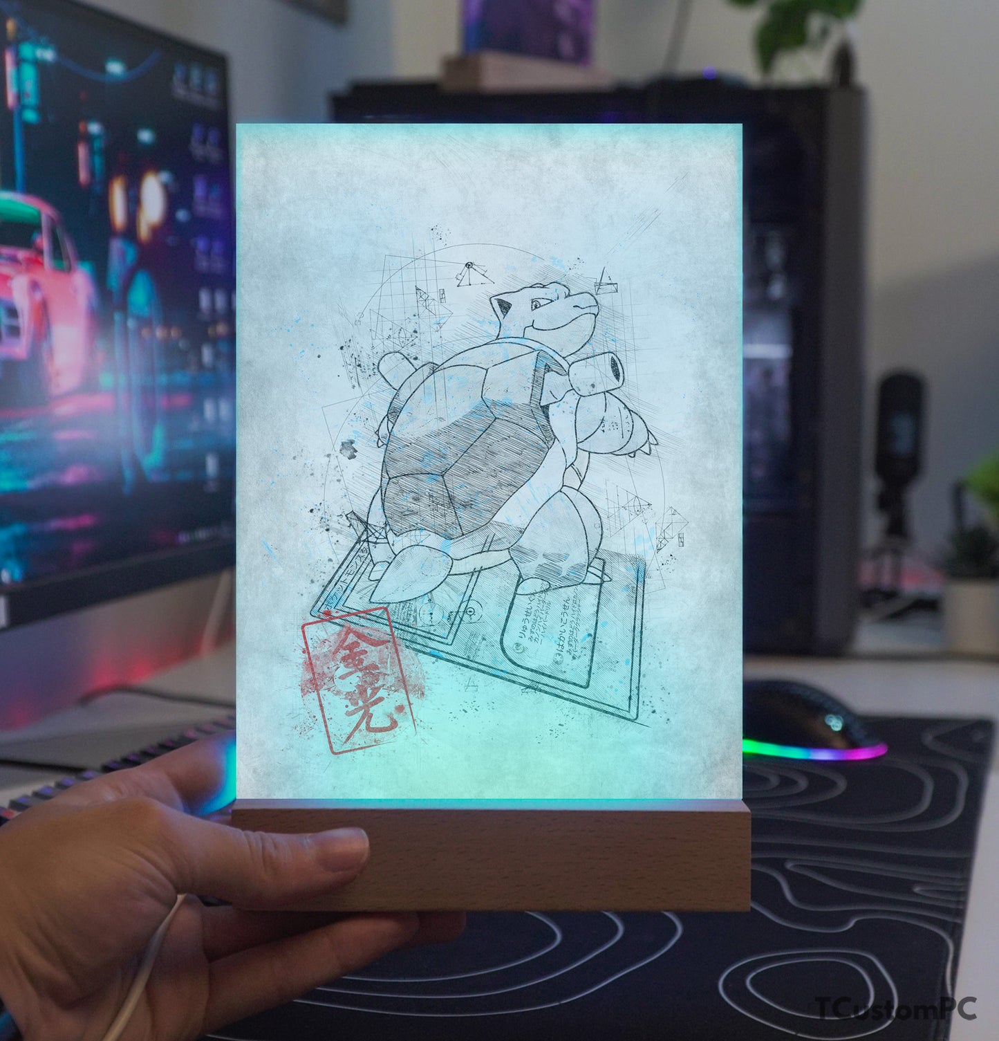 TC-Lamp Sketch Card 8 Blastoise