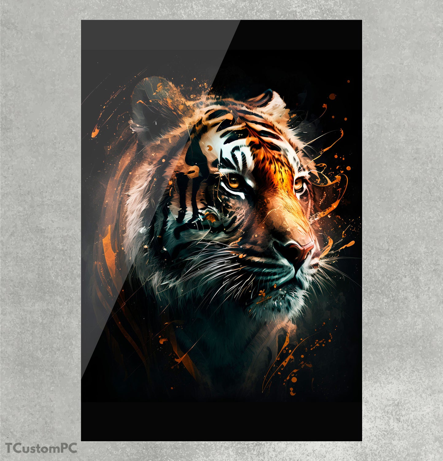 Esboço de uma pintura de tigre