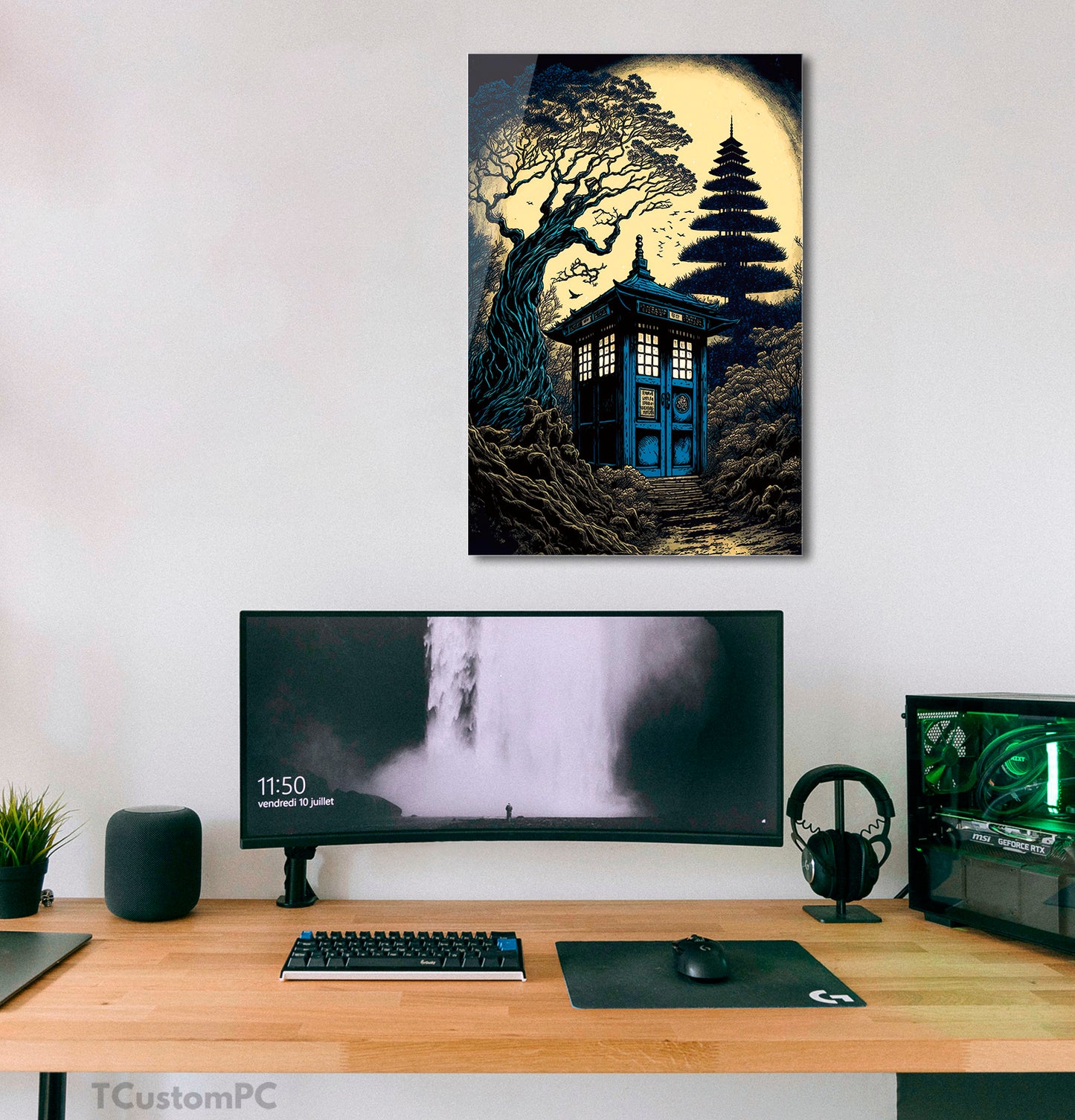 Skull tardis The Doctor Who painting