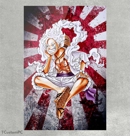 Luffy G5 Smile Warrior RED SUN painting