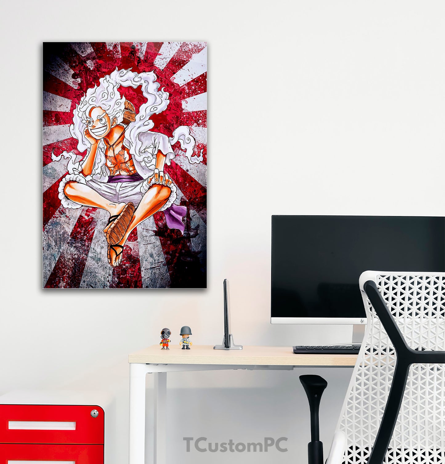 Luffy G5 Smile Warrior RED SUN painting