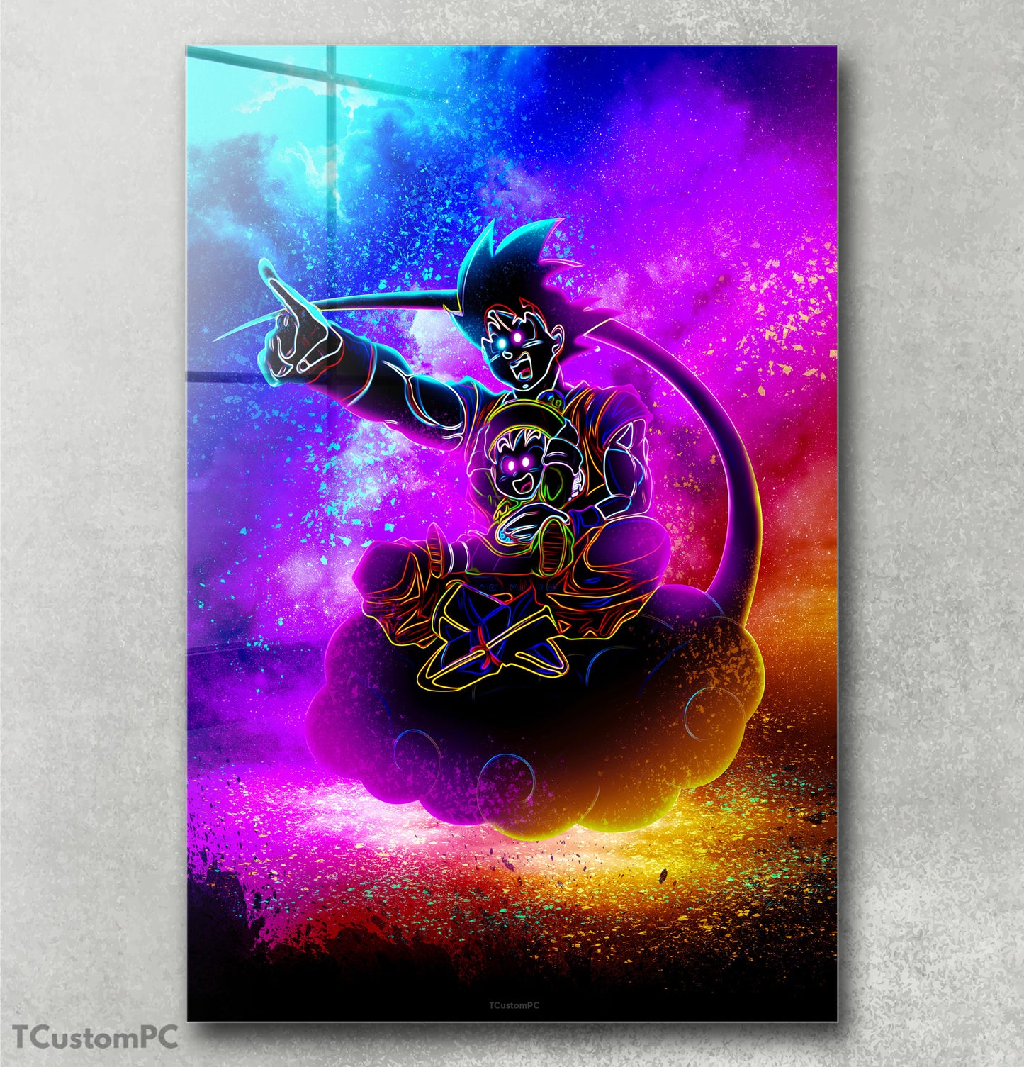 Soul of Goku father & Gohan painting