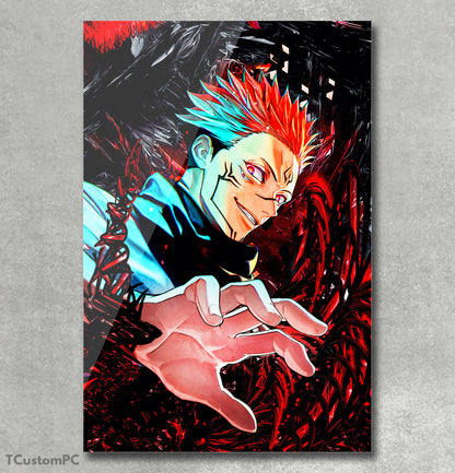 Pintura do Demônio Sukuna Jujutsu Kaisen