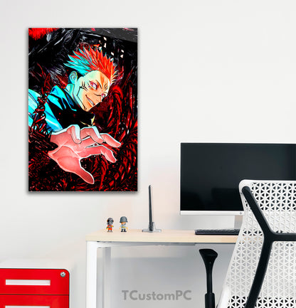 Pintura do Demônio Sukuna Jujutsu Kaisen