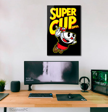 Super Cup Bros - Cuphead painting