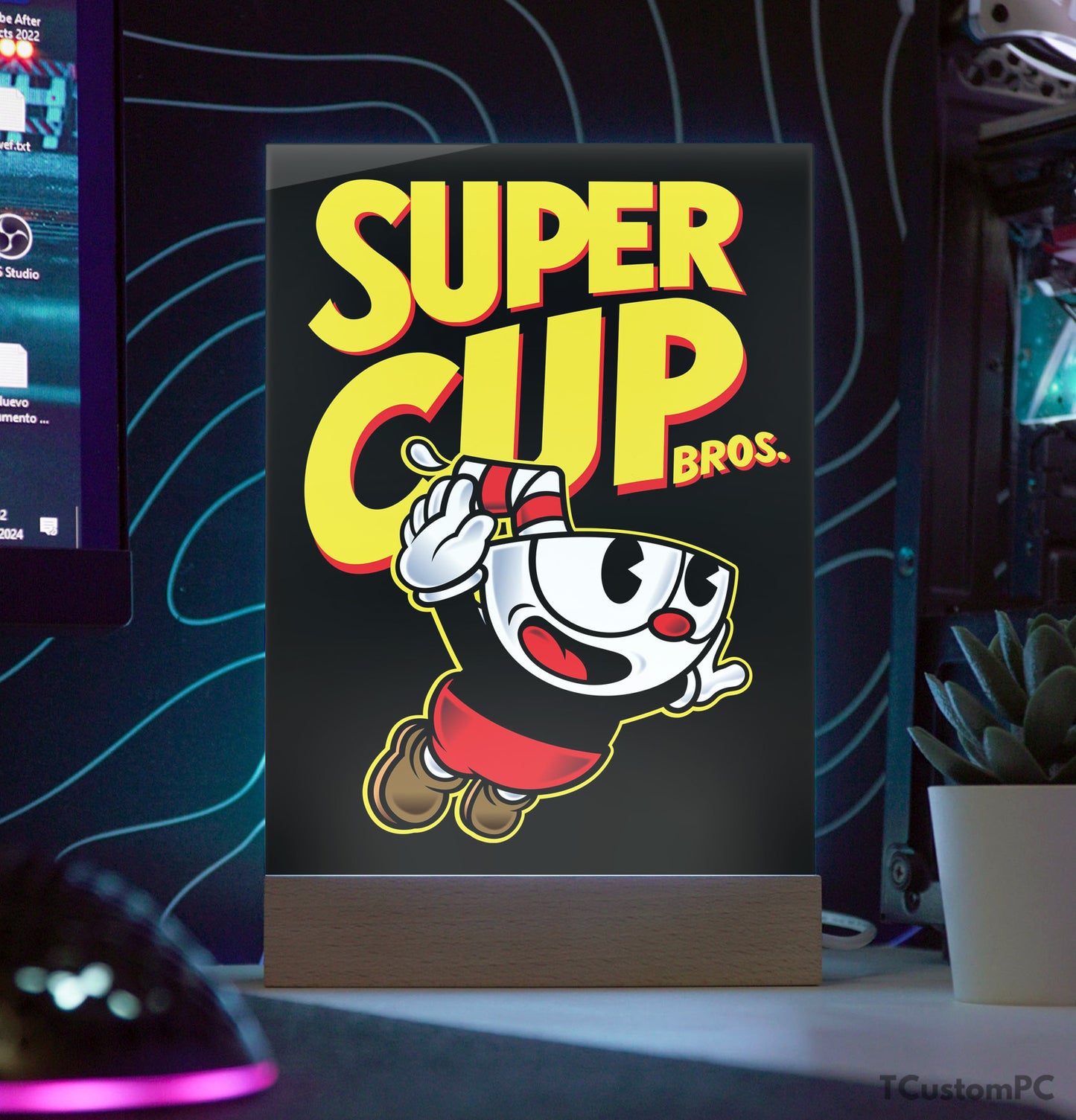 TC-Lamp Super Cup Bros   Cuphead